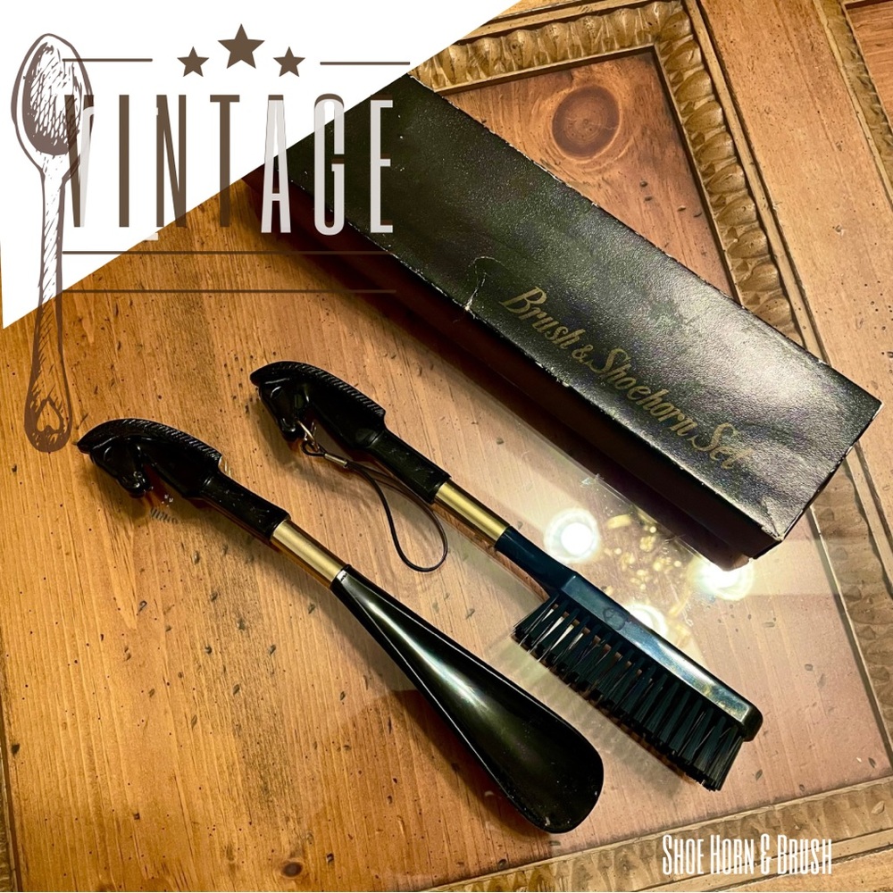 Vintage Shoe Horn & Brush
